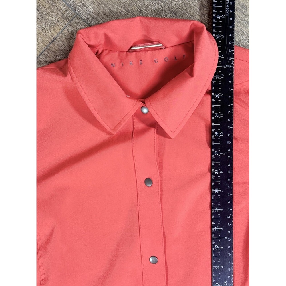 Nike Golf Women's Jacket Pink Salmon Trench Button Up Coat Size Small Long - Picture 7 of 12